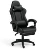Sedia Gaming Ergonomica Reclinabile in Ecopelle con Poggiapiedi e Cuscini Lombari