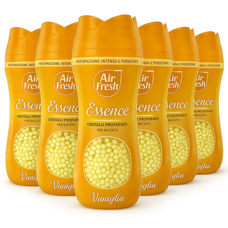 Air Fresh Cristalli Profumati Bucato e Aspirapolvere 6x275gr Fragranza Intensa Vaniglia