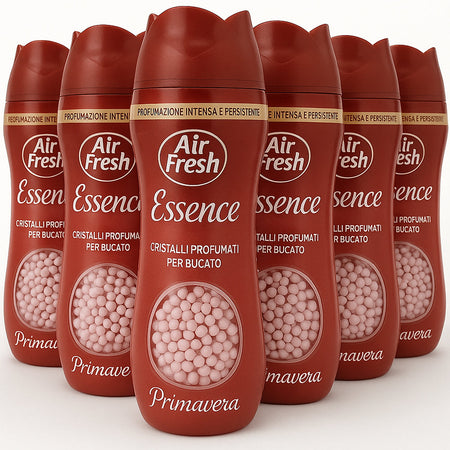 Air Fresh Cristalli Profumati Bucato e Aspirapolvere 6x275gr Fragranza Intensa Primavera