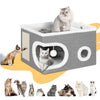 Cuccia per Gatti Tiragraffi Casetta Animale 58x42x33 cm Cuscino e Base Antiscivolo