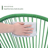 Set Patio in Polyrattan con 2Sedie Tavolino per Giardino Interno Esterno Moderno Verde