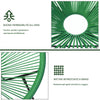 Set Patio in Polyrattan con 2Sedie Tavolino per Giardino Interno Esterno Moderno Verde