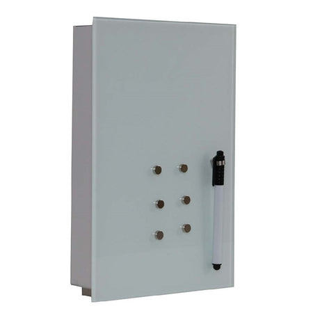 Cassetta Portachiavi con Lavagna Magnetica in Vetro e Magneti da Parete Salvaspazio