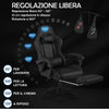 Sedia Gaming Ergonomica Reclinabile in Ecopelle con Poggiapiedi e Cuscini Lombari
