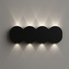 Applique da Muro LED 8 Luci Bianco Freddo Esterno Interno Alluminio 21x8x3 cm Nero