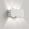 Applique da Muro LED 6 Luci Bianco Freddo Esterno Interno Alluminio 15x8x3 cm Bianco