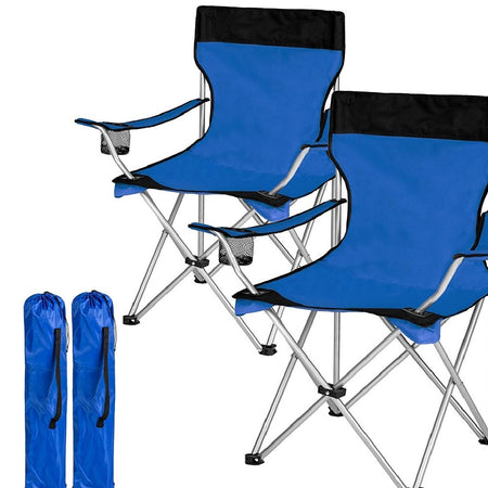 Kit 2 Sedie Pieghevoli da Campeggio con Borsa uso Esterno Leggera Salvaspazio