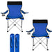 Kit 2 Sedie Pieghevoli da Campeggio con Borsa uso Esterno Leggera Salvaspazio