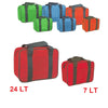2 Borse Termiche 24LT e 7LT con 2 Mattonelle Ghiaccio 400ml colore Arancione