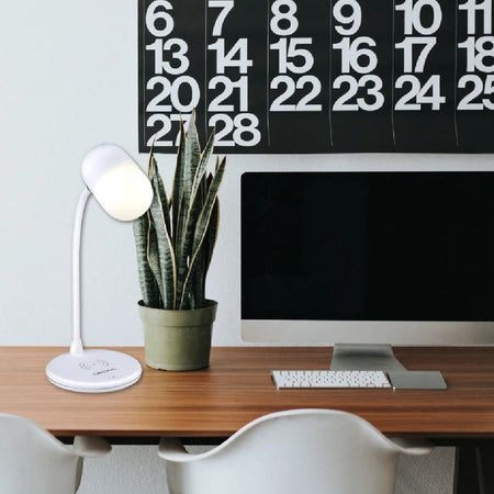 Grundig Lampada da Scrivania LED 3 in 1 Altoparlante Bluetooth Ricarica Wireless