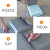 Set 3 Organizer Pieghevoli da Armadio 33x33x10 cm Contenitori Salvaspazio