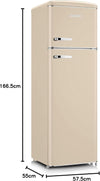 Frigorifero Retrò doppia porta Severin Crema RKG 8985 166.5x55