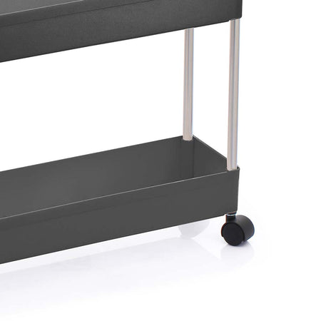 Carrellino Cucina Bagno Slim Salvaspazio 40x13.5 H 85cm Carrello Porta Tutto Nero