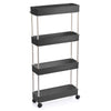 Carrellino Cucina Bagno Slim Salvaspazio 40x13.5 H 85cm Carrello Porta Tutto Nero
