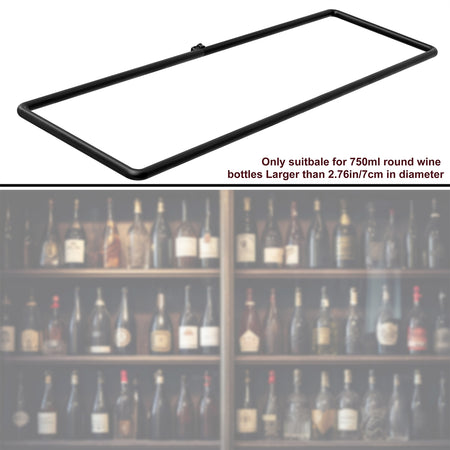 Set 4 Portabottiglie da Muro in Ferro e Legno Stile Industriale per vino da 750 ml