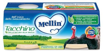 Mellin omog tacchino 2x80g