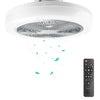 Ventilatore da Soffitto con Lampada LED 50cm 3Velocità e Telecomando Incluso