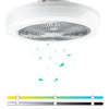 Ventilatore da Soffitto con Lampada LED 50cm 3Velocità e Telecomando Incluso
