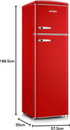 Frigorifero Retrò doppia porta Severin Rosso RKG 8983 166.5x55