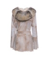 Sofia - Giacca Donna Avorio in vera pelliccia