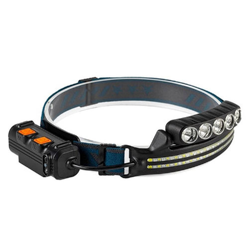 Torcia Da Testa Frontale Sensore Movimento 68 Led Luce Bianca Rossa Blu