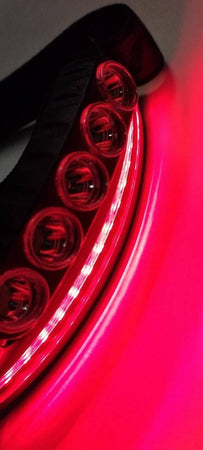 Torcia Da Testa Frontale Sensore Movimento 68 Led Luce Bianca Rossa Blu