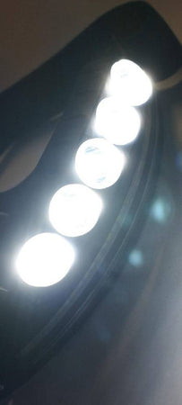 Torcia Da Testa Frontale Sensore Movimento 68 Led Luce Bianca Rossa Blu