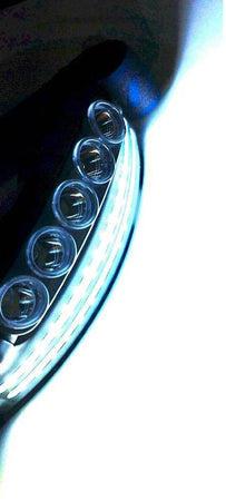 Torcia Da Testa Frontale Sensore Movimento 68 Led Luce Bianca Rossa Blu