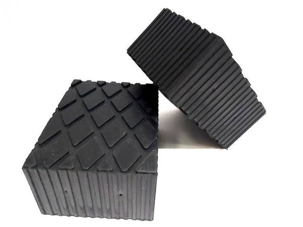 Set 2 Pezzi Tamponi In Gomma Per Ponti Sollevatori Tampone 16 X 12 X 8 Cm