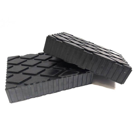 Set 2 Pezzi Tamponi Di Gomma Per Ponti Sollevatori Tampone 16 X 12 X 3.5 Cm