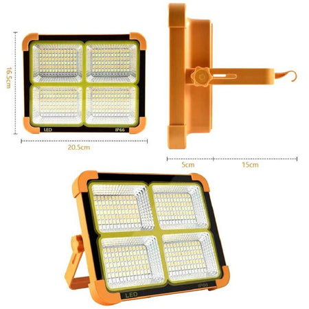 Luce Faro 120 W Emergenza Portatile Ricaricabile Pannello Solare Power Bank Usb