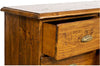 Biscottini Cassettiera Country in legno massello di tiglio finitura noce L170xPR40xH100 cm. Made in Italy