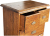 Biscottini Cassettiera Country in legno massello di tiglio finitura noce L63xPR41xH120 cm. Made in Italy