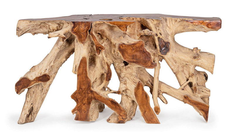Consolle "Lisandra" struttura in radici di teak originali per decorazioni ambienti