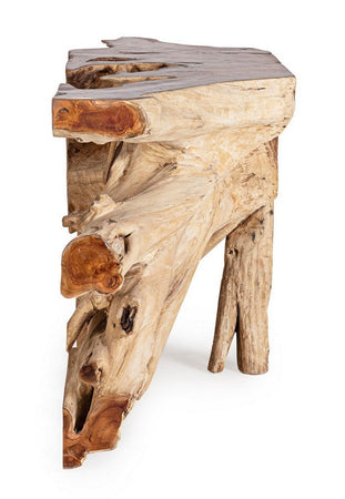 Consolle "Lisandra" struttura in radici di teak originali per decorazioni ambienti