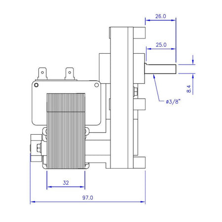 Motoriduttore Mellor FB1231 stufe a pellet 14702014