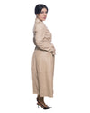 Rachel - Cappotto Donna Beige in vera pelle