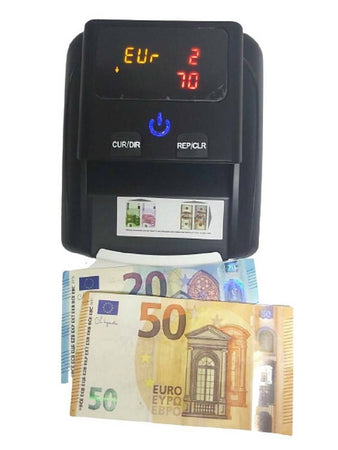 Rilevatore Conta Banconote False Verifica Soldi Falsi Nero Con Batteria Al Litio