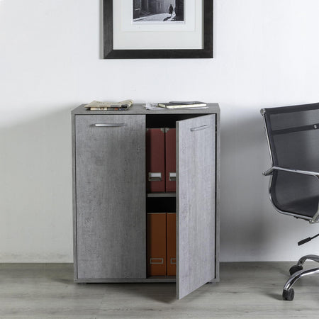 Armadio basso mobiletto con 2 ante scarpiera in legno h 87 cm