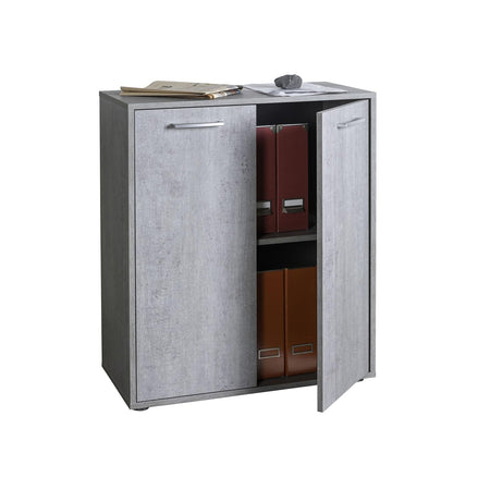 Armadio basso mobiletto con 2 ante scarpiera in legno h 87 cm