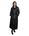 Rachel - Cappotto Donna Nero in vera pelle