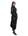 Rachel - Cappotto Donna Nero in vera pelle