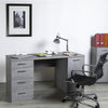 Scrivania con 5 cassetti, postazione porta PC da ufficio e cameretta 140 cm Made in Italy