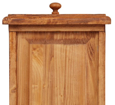 Biscottini Comodino Country Biscottini 56x36x66 legno massello tiglio finitura noce Made