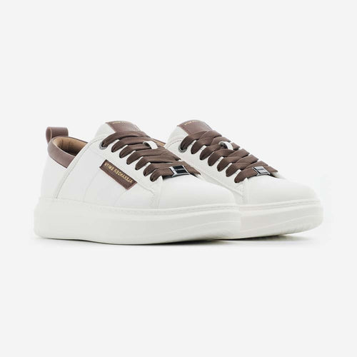 ALEXANDER SMITH ECO-WEMBLEY Sneakers uomo bianco e marrone AEAZEWM-7010-WBO