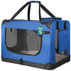 Borsa Trasportino Animali Domestici Pieghevole 50x34 H 36cm Cani e Gatti Blu