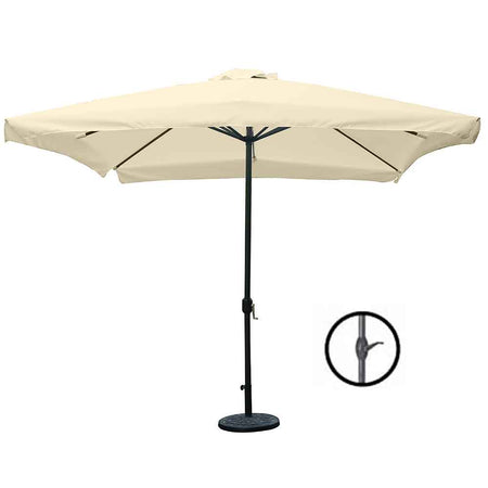 Ombrellone Giardino 3x3mt Palo Centrale Carrucola Air-vent Telo Pendente Beige