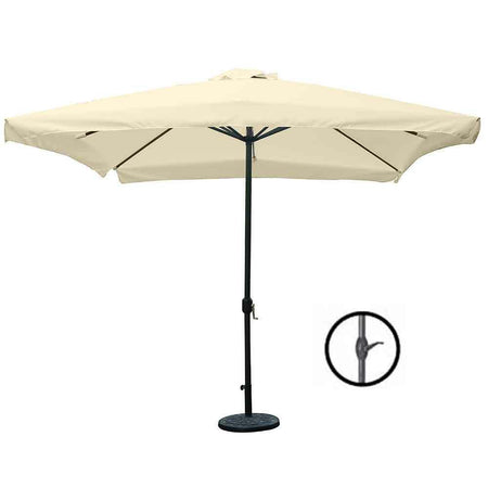 Ombrellone Giardino 3x3mt Palo Centrale Carrucola Air-vent Telo Pendente Beige