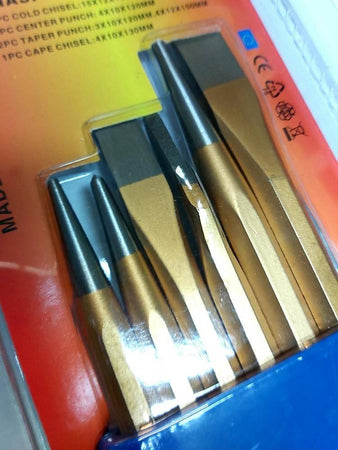 Set Da 6 Pezzi Punzoni Caccia Spine In Acciaio Chrome Vanadium Con Contenitore