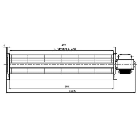 Ventilatore tangenziale per stufe a pellet 14706043